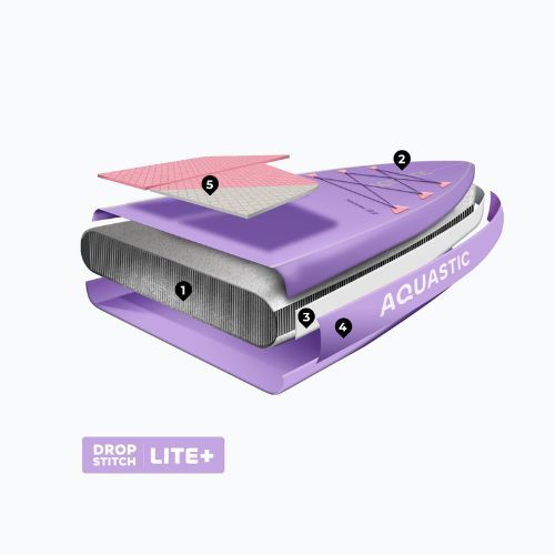 Set tavola SUP gonfiabile AQUASTIC Touring 11'6" purple