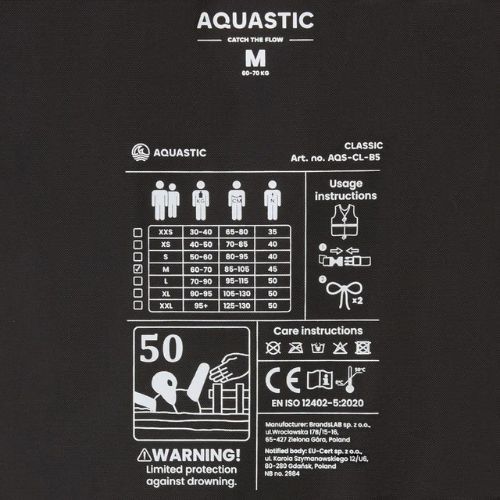 AQUASTIC Gilet di assicurazione Classic 50N blu