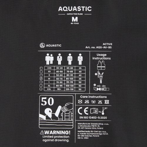 Gilet di sicurezza AQUASTIC Active 50N rosso