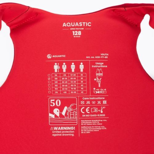 Gilet di galleggiamento per bambini AQUASTIC Youth 50N Red