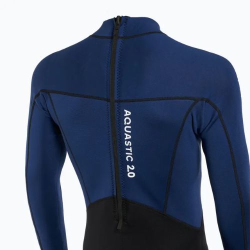 Muta da nuoto da uomo AQUASTIC Wavey LG 2 mm nero/blu