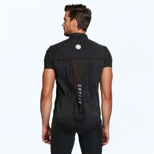 ATTABO Gilet Cahayo Gilet da bici antivento nero