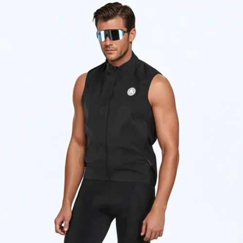 ATTABO Gilet Cahayo Gilet da bici antivento nero