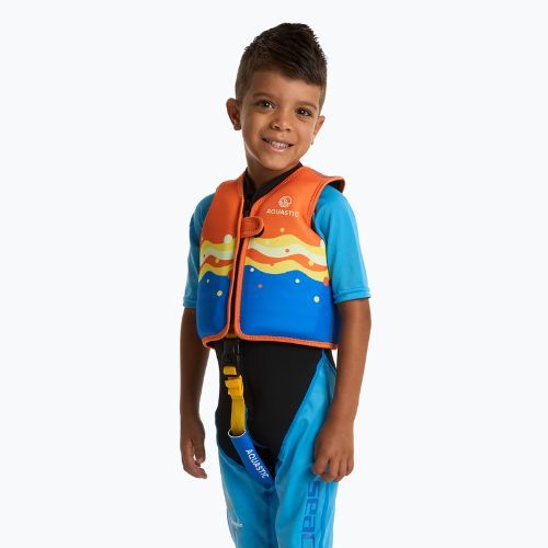 Gilet di assicurazione AQUASTIC Junior arancio/blu