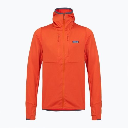 Felpa da trekking da uomo Patagonia R1 Thermal Full Zip Hoody arancio pollinator