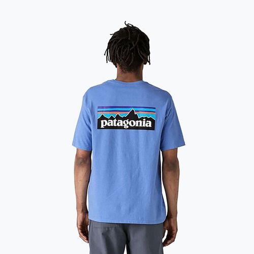 Patagonia P-6 Logo Responsabili-Tee uomo blu abbondante