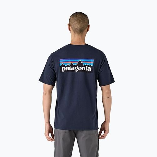 Maglietta Patagonia P-6 Logo Responsibili-Tee Uomo new navy
