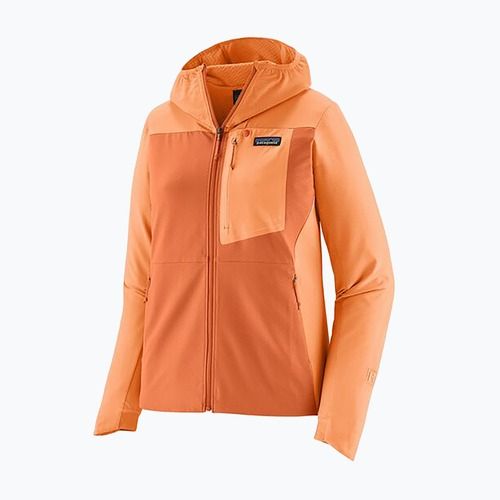 Giacca softshell Patagonia donna R1 CrossStrata Hoody rock melon