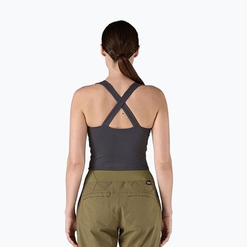 Maglietta da trekking da donna Patagonia Reversible Tank nero