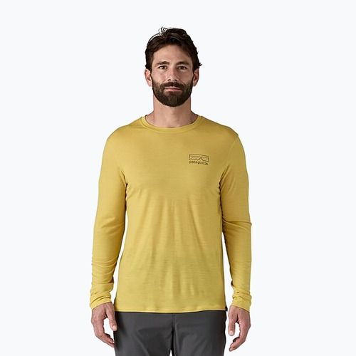 Uomo Patagonia Cap Cool Merino Blend Longsleeve Graphic fitz roy strata/bundle green