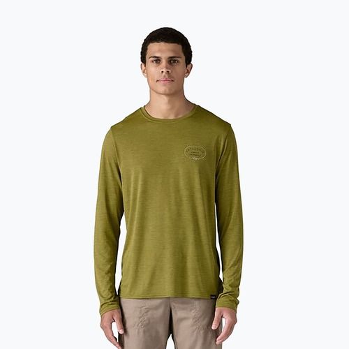 Uomo Patagonia Cap Cool Daily Graphic Lands clean climb roots/graze green x-dye longsleeve