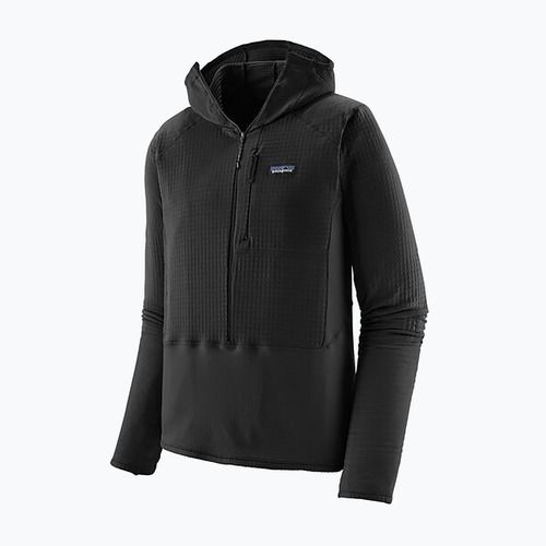 Uomo Patagonia R1 Hybrid Pullover Softshell Jacket nero