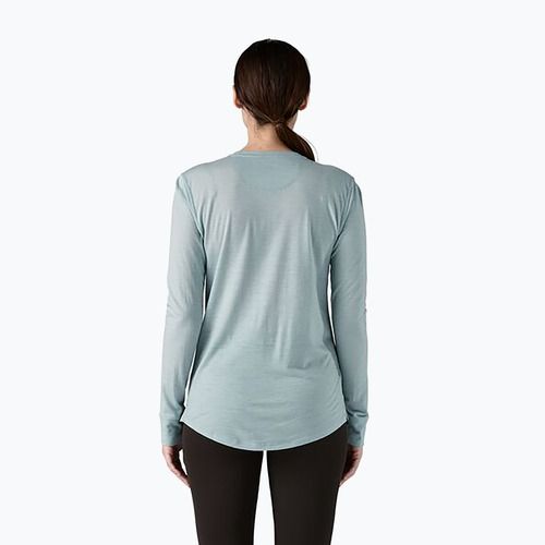 Patagonia Cap Cool Merino Blend Graphic stripe longsleeve donna: blu termico