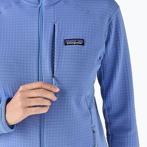 Giacca softshell da donna Patagonia R1 Hybrid blu abbondante