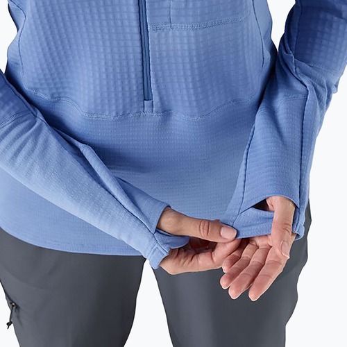 Giacca softshell da donna Patagonia R1 Hybrid Pullover Hoody abbondantemente blu