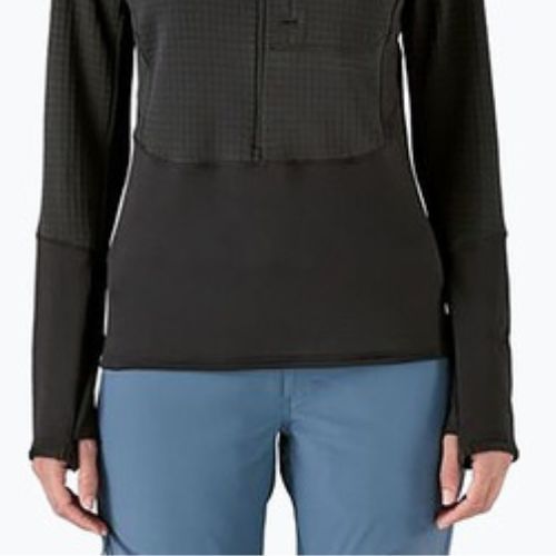 Giacca softshell da donna Patagonia R1 Hybrid Pullover Hoody nero