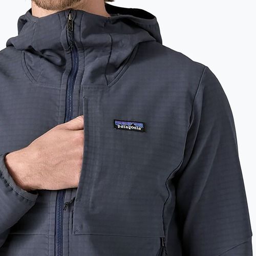 Felpa Patagonia R1 TechFace da uomo blu smolder