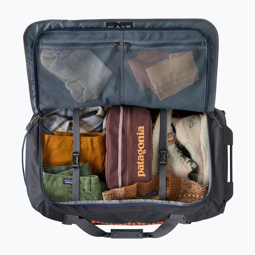 Patagonia Black Hole Wheeled Duffel 70 l borsa da viaggio blu smolder