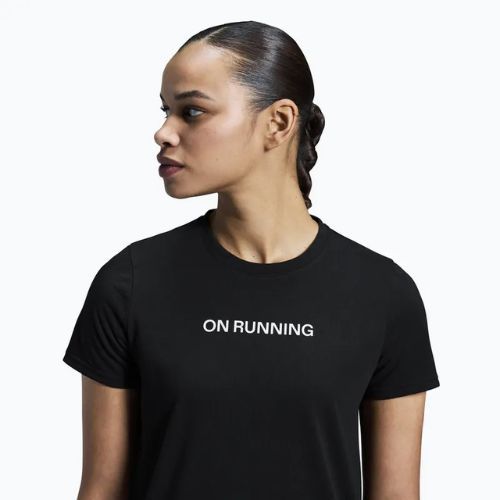 Maglietta da corsa da donna On On Run-T nero