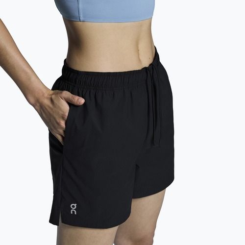 Pantaloncini da corsa On 5" Core nero da donna