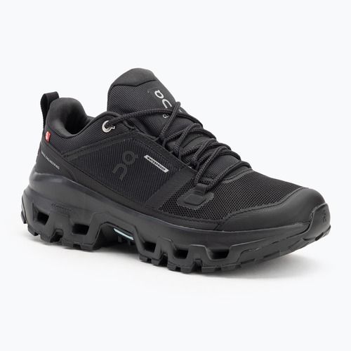 Scarpe On Cloudrock Low Waterproof nero/nero da donna