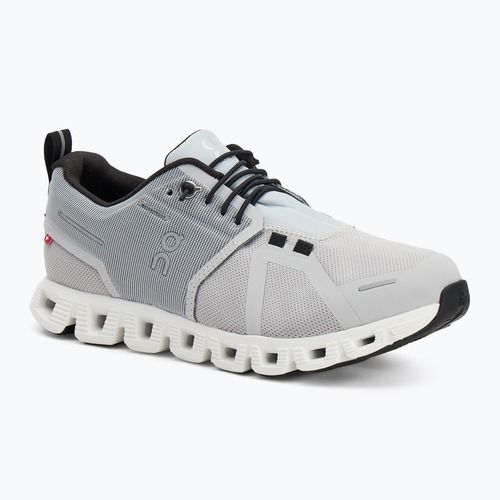 Scarpe da corsa da donna On Cloud 5 Waterproof ghiacciaio/bianco