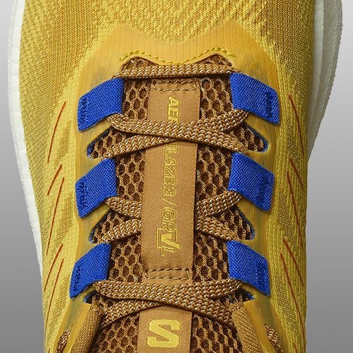 Scarpe da corsa da uomo Salomon Aero Blaze 3 GRVL senape piccante/ghiaccio vaniglia/blu nautico