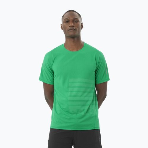 Maglietta da corsa Salomon Sense Aero Tee GFX Uomo parakeet / spearmintme