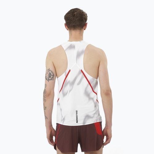 Canotta da corsa da uomo Salomon S/Lab Speed Singlet bianco / andorra