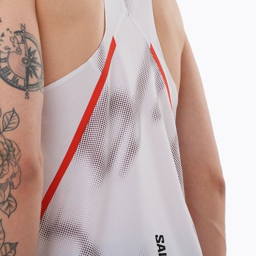 Canotta da corsa da uomo Salomon S/Lab Speed Singlet bianco / andorra