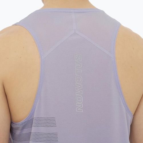 Canotta da corsa da uomo Salomon Sense Aero Singlet GFX Cosmic Sky