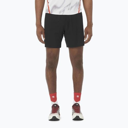 Pantaloncini da corsa Salomon S/Lab Speed Spl 7" nero profondo/rosso fuoco da uomo