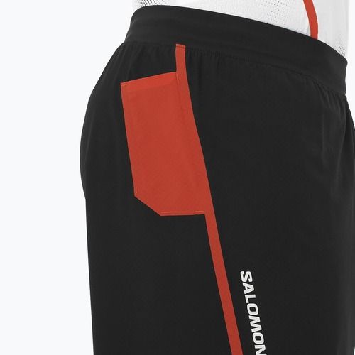 Pantaloncini da corsa Salomon S/Lab Speed Spl 7" nero profondo/rosso fuoco da uomo