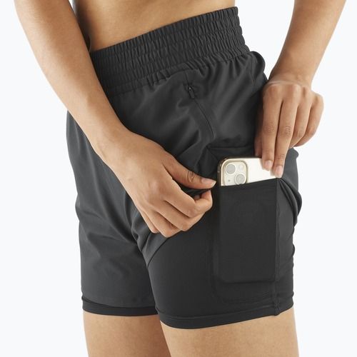 Salomon SHAKEout Core 2IN1 4" pantaloncini da corsa da donna nero profondo