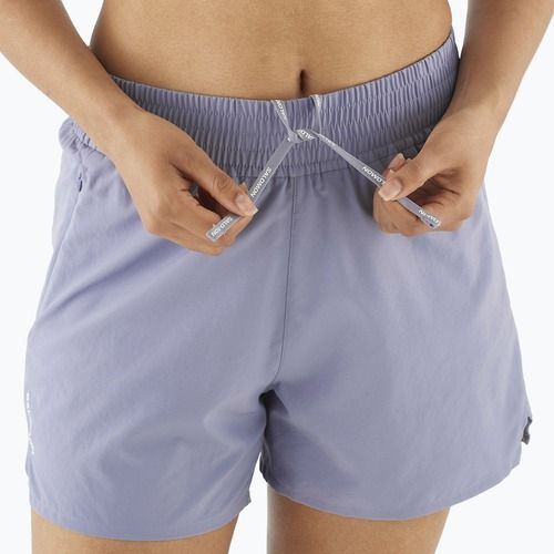 Pantaloncini da corsa Salomon SHAKEout Core 4" donna blu granito