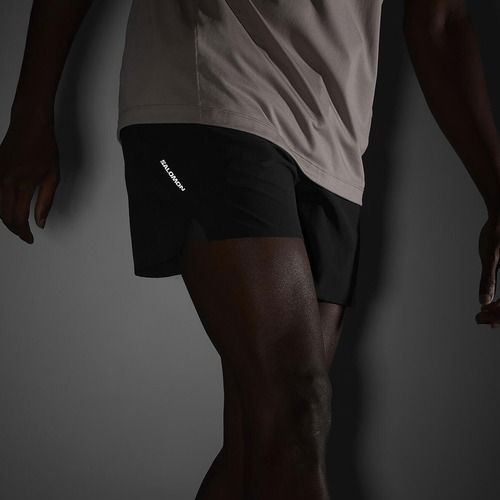 Pantaloncini da corsa Salomon SHAKEout Core 5" nero profondo da uomo