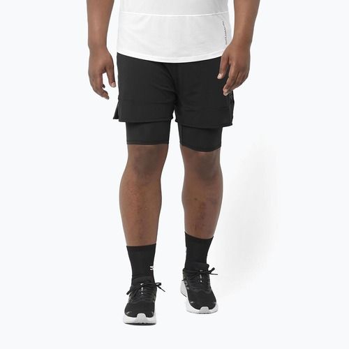Pantaloncini da corsa Salomon Sense 2IN1 nero profondo da uomo
