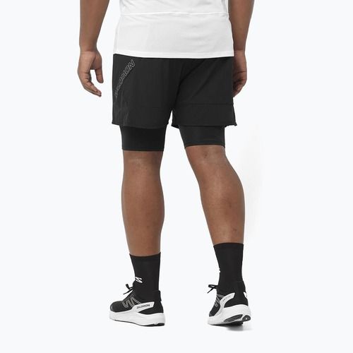 Pantaloncini da corsa Salomon Sense 2IN1 nero profondo da uomo