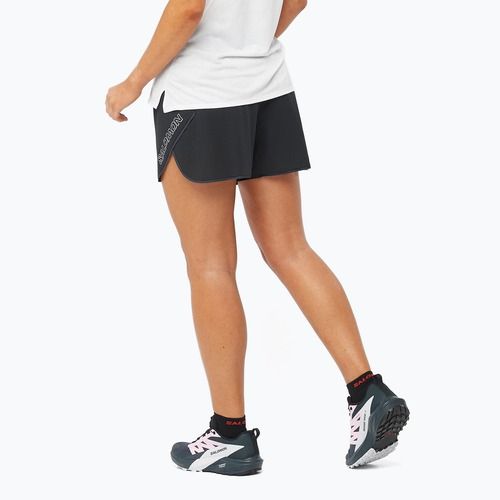 Pantaloncini da corsa Salomon Sense Aero 5'' donna nero profondo / peris