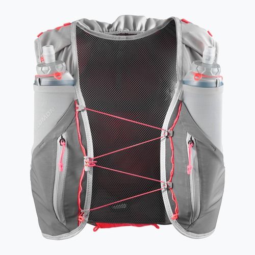Gilet da corsa Salomon ADV SKIN 12 Set castelrock/alloy/neon flame