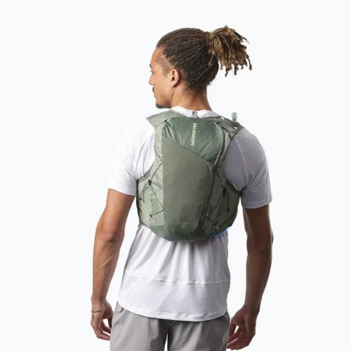 Salomon Active Skin 12 Gilet da corsa con serbatoio corona d'alloro/fioriera