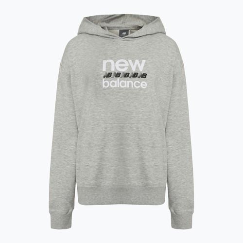 Felpa con cappuccio New Balance Sport Graphic French Terry grigio atletico da donna