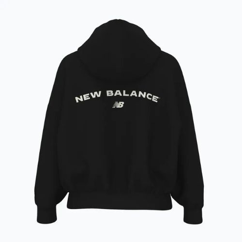 Felpa con cappuccio New Balance Reimagine da donna, nero