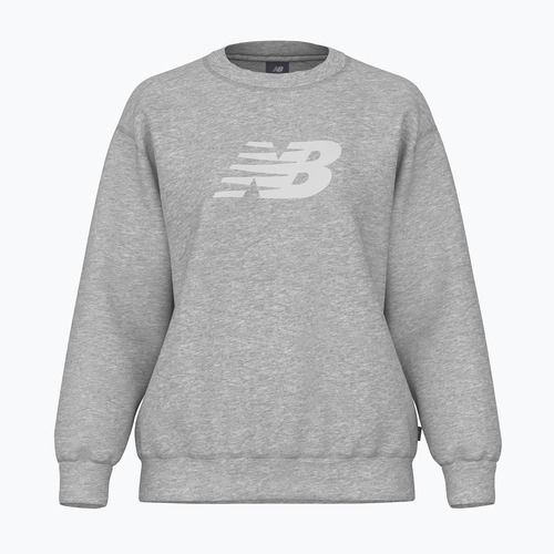 Felpa donna New Balance Sport Fleece Logo Crew grigio atletico