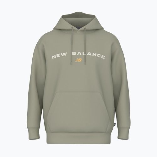 Felpa New Balance Reimagine Fleece Hraphic Hoody Uomo olivine