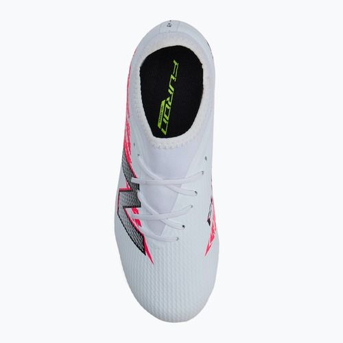 Scarpe da calcio per bambini New Balance Furon Team V8 Jr FG bianco