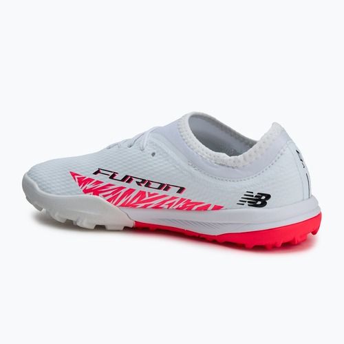 Scarpe da calcio per bambini New Balance Furon Team V8 Jr TF bianco