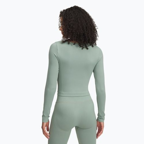 Under Armour Train Seamless donna a maniche lunghe da allenamento verde silice/bianco