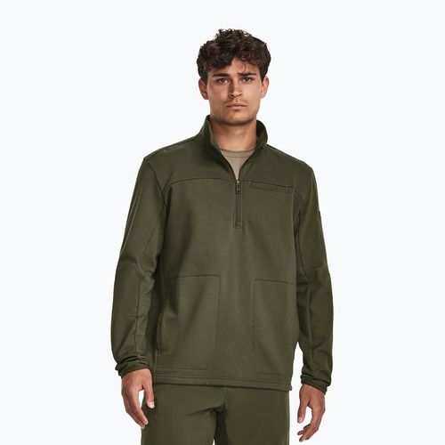 Felpa Under Armour Tactical Rival Job Fleece 1/4 Zip da uomo di colore verde
