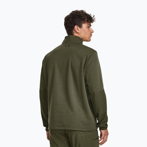 Felpa Under Armour Tactical Rival Job Fleece 1/4 Zip da uomo di colore verde